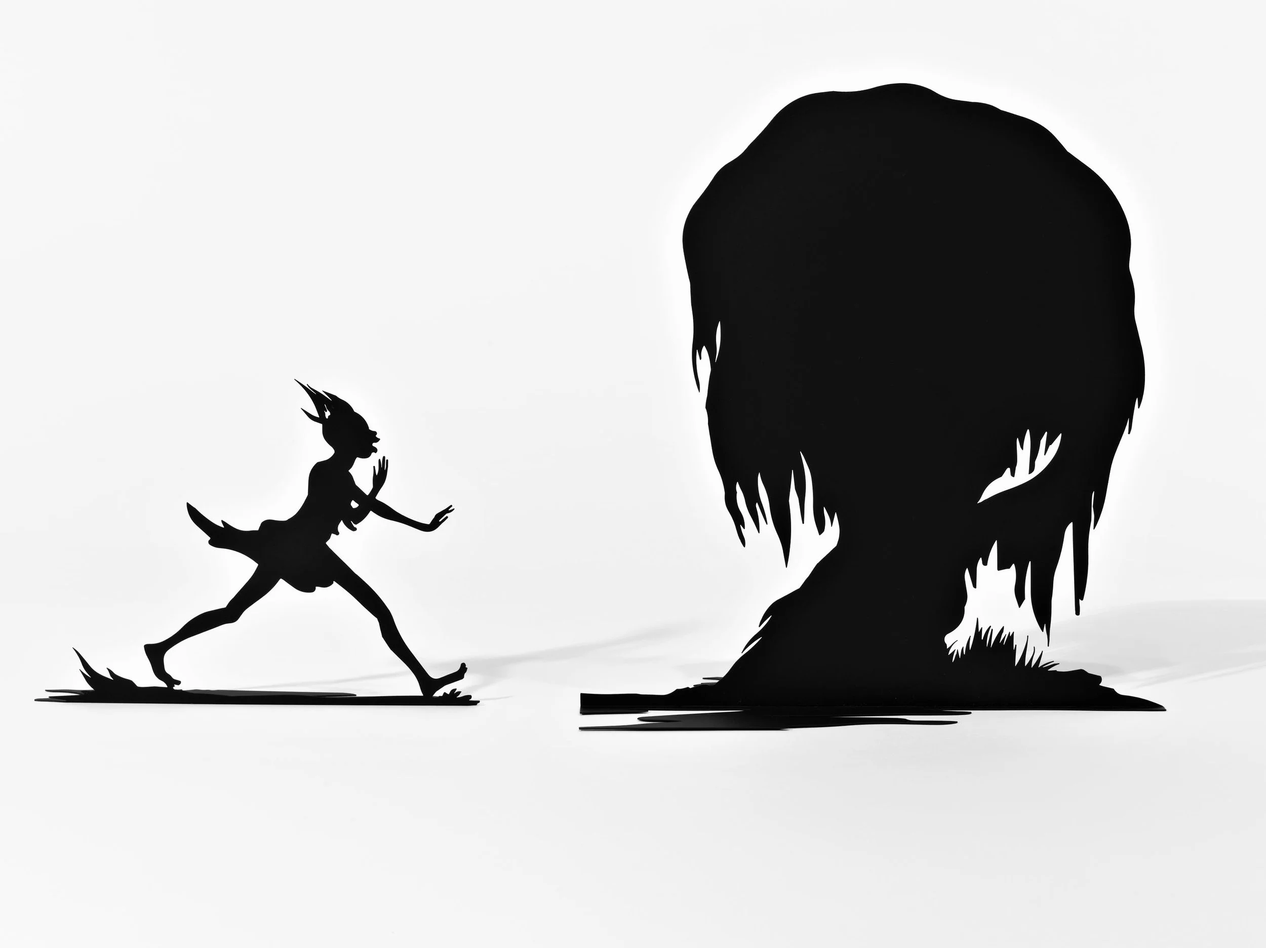 "Detail," Burning African Village Play Set with Big House and Lynching, 2006. Painted laser cut steel, 22 parts, dimensions variable © Kara Walker. Image courtesy of Sikkema Jenkin & Co., New York.