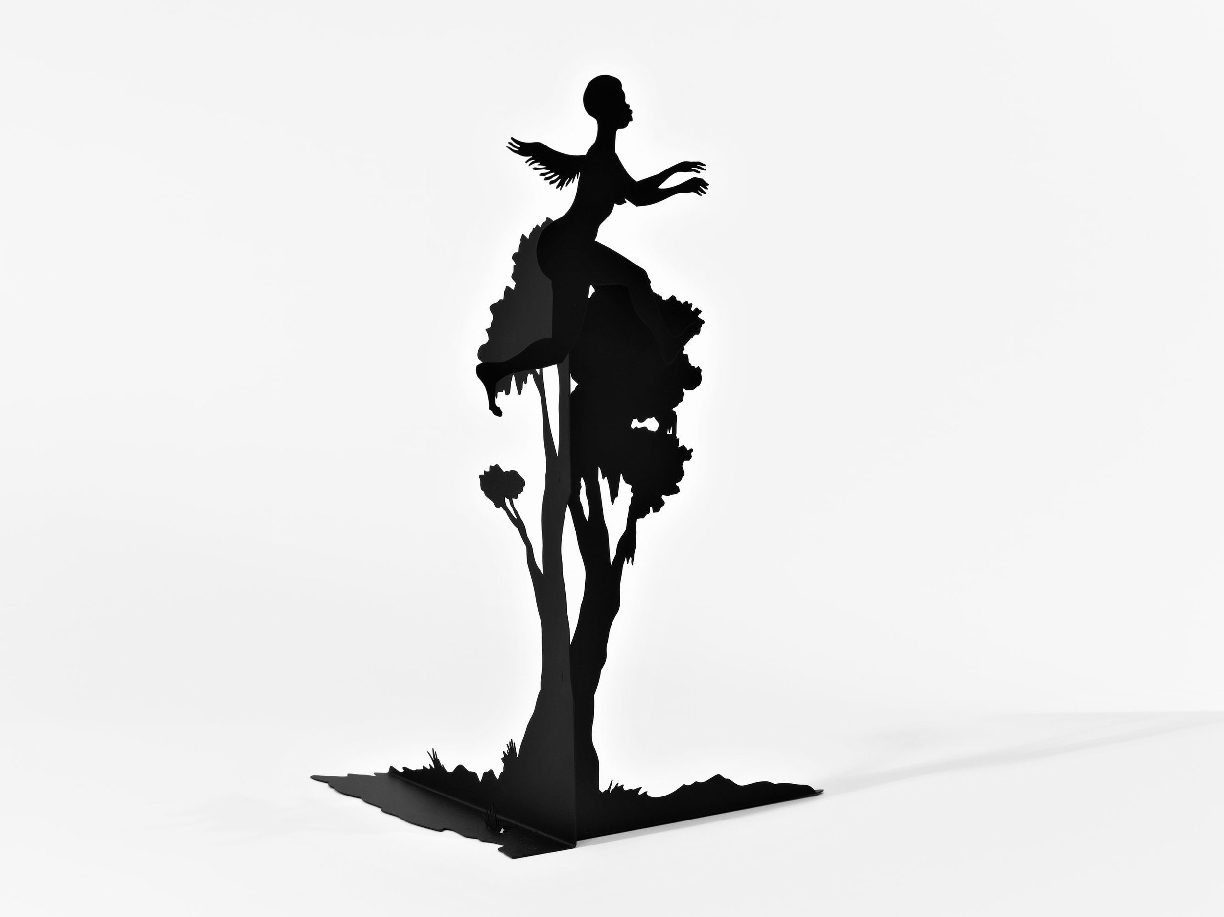 "Detail," Burning African Village Play Set with Big House and Lynching, 2006. Painted laser cut steel, 22 parts, dimensions variable  © Kara Walker. Image courtesy of Sikkema Jenkin & Co., New York.