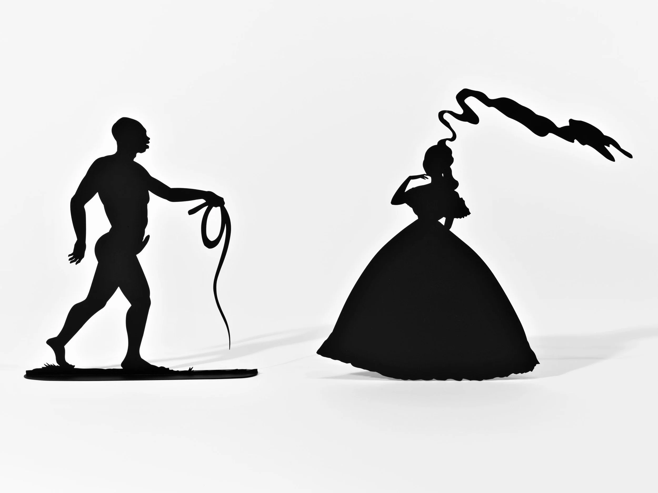 "Detail," Burning African Village Play Set with Big House and Lynching, 2006. Painted laser cut steel, 22 parts, dimensions variable © Kara Walker. Image courtesy of Sikkema Jenkin & Co., New York.