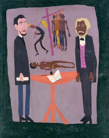 Let My People Free, 1945, oil on paperboard 38 1/4 x 30 in. Smithsonian American Art Museum, Gift of the Harmon Foundation, used with permission.
