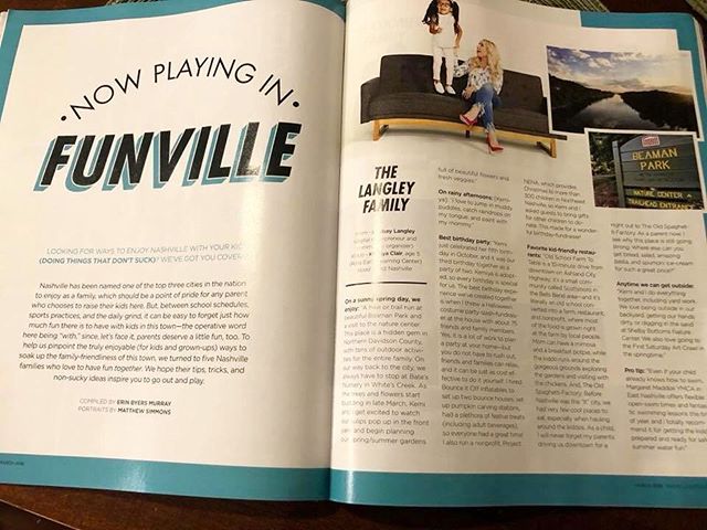 Pick up the newest issue of @nashvillelifestyles and check out the Now Playing In Funville feature with our very favorite Pair Of Clairs ... @lynclair and Kemi! 👱🏻&zwj;♀️👧🏽 #hearmeroar