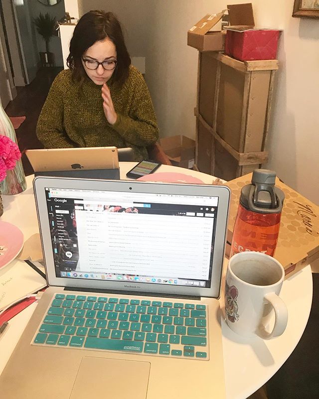 Coffee. Pizza. Water. Laptops. @______p______________________. The hustle is real! 🐯🐯🐯 #hearmeroar