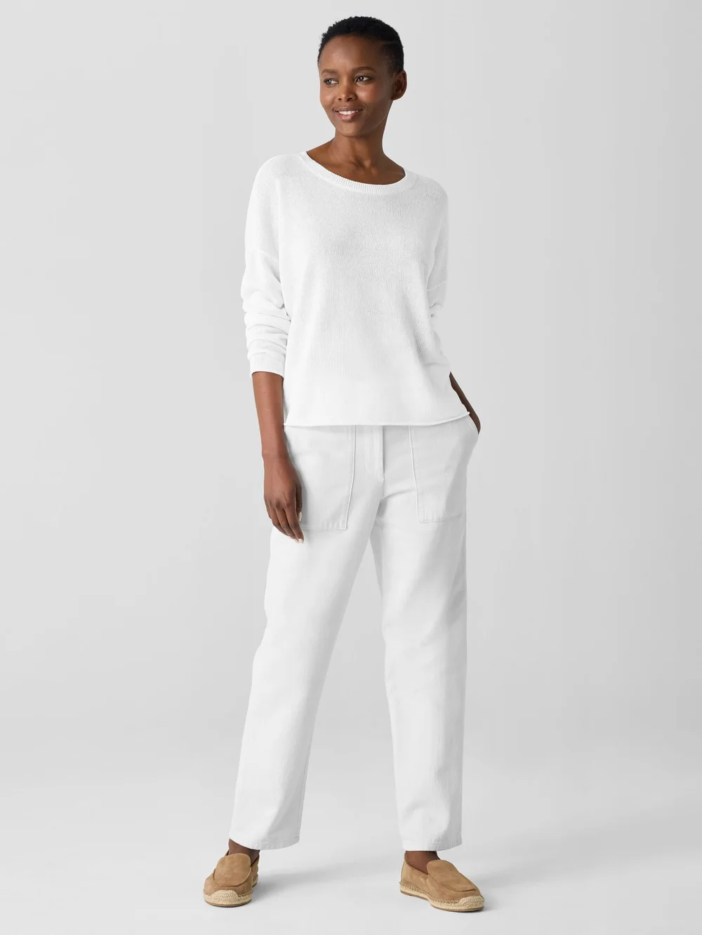 Eileen Fisher Organic Linen Cotton Cord Crew Neck Top — MADONNA INN ONLINE  STORE
