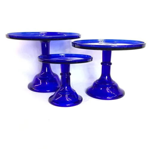 Cake Stands in Cobalt