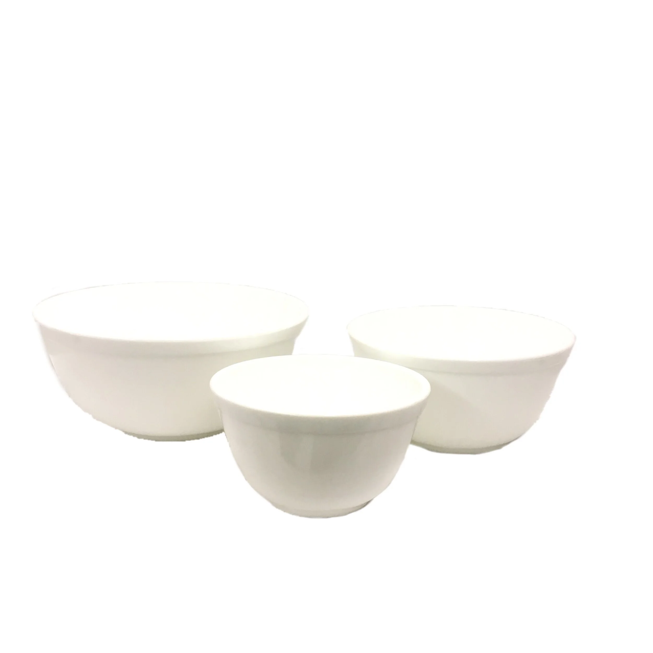 Three Piece Mixing Bowl in White Milk