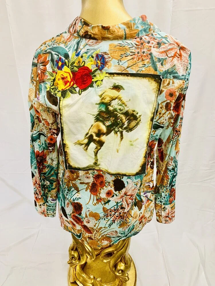 Cowboy Up Floral Shirt