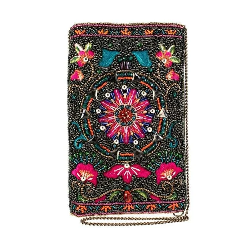 Valley of the Flowers Beaded Crossbody Phone Bag