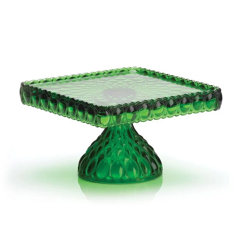 Elizabeth Cake Plate in Evergreen