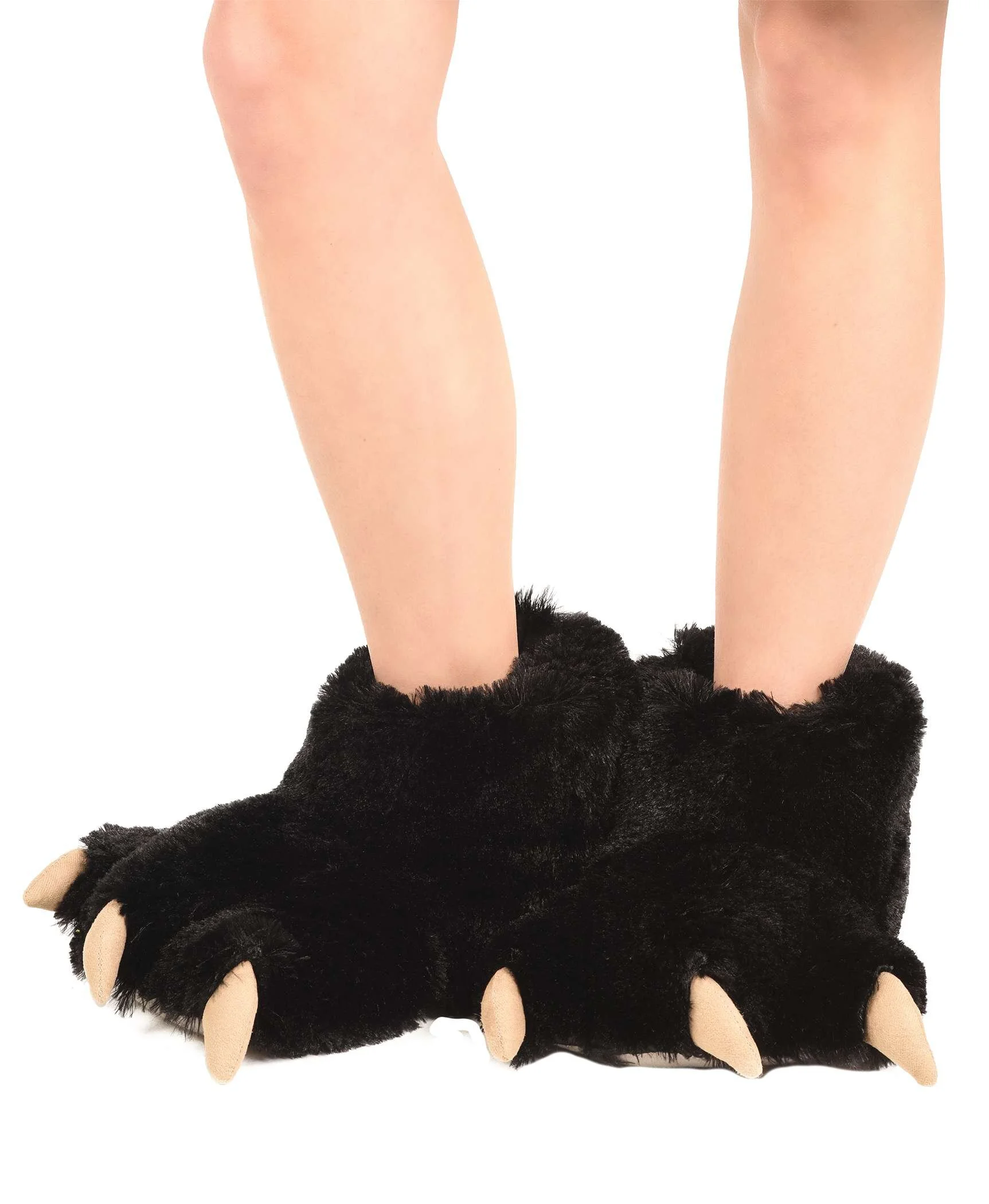 Kid & Adult Black Bear Paw Slipper