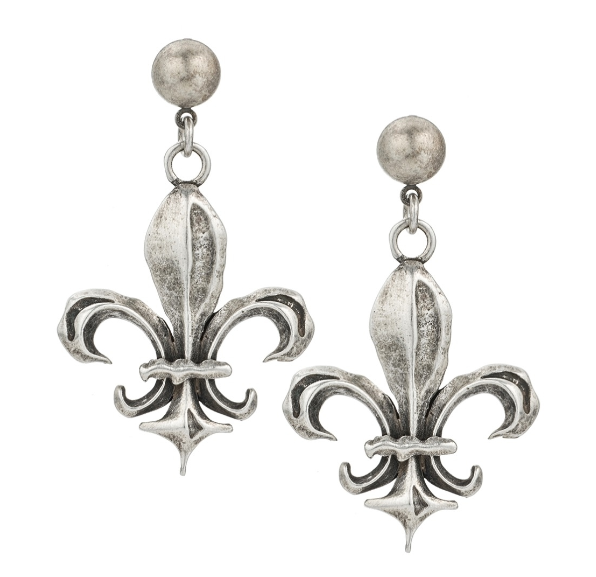 Silver FK Fleur Earrings