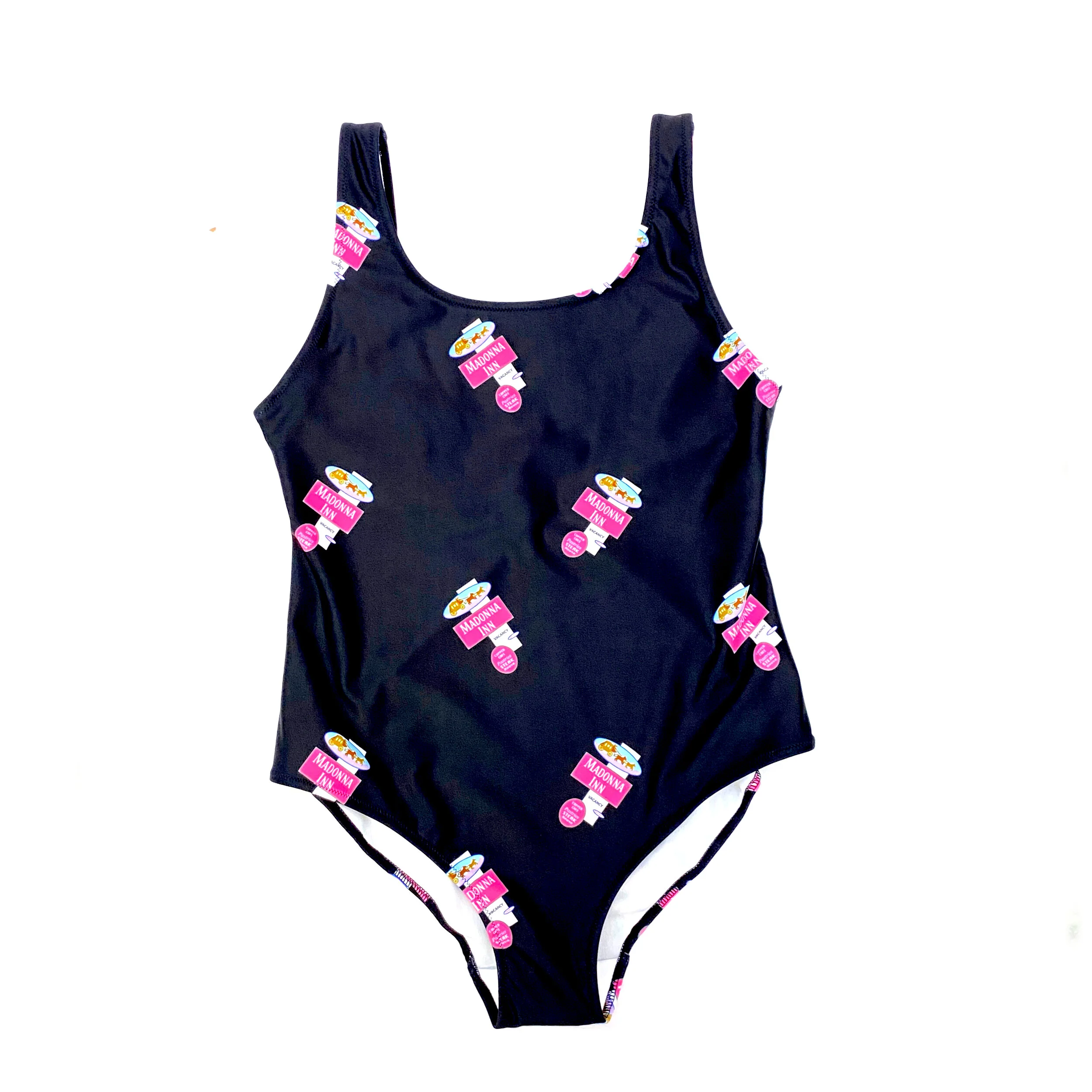 Madonna Inn Road Sign One-Piece Bathing Suit