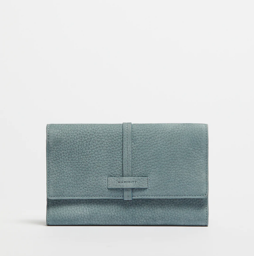 Benjamin Wallet in Bay Blue Nubuck