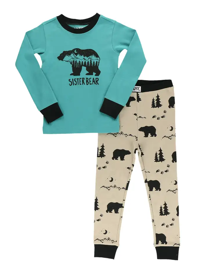 Mountain Bear Sister Kid's PJ Set