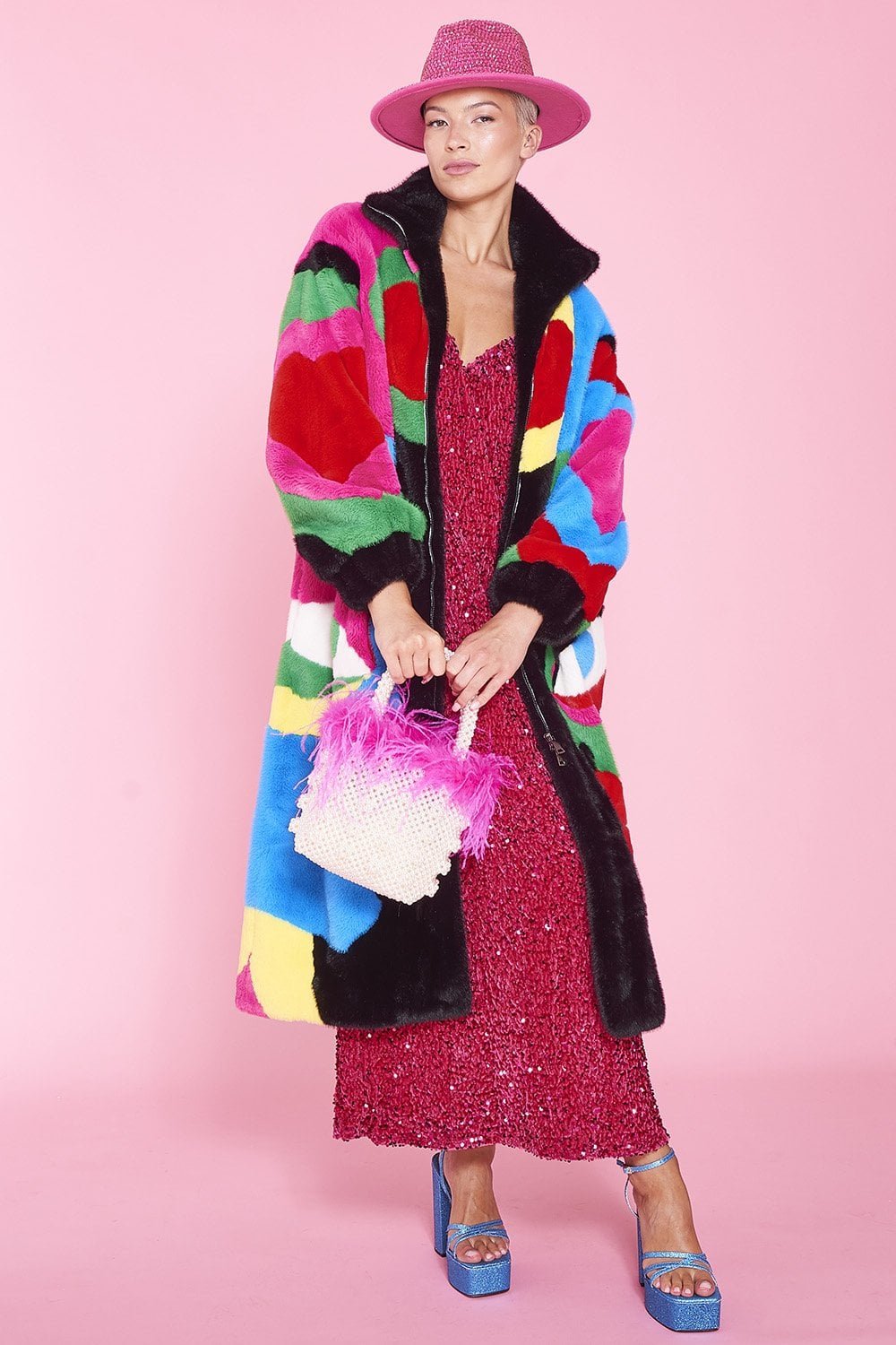 Picasso Bamboo Blend Hand Painted Maxi Coat