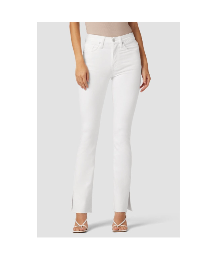Barbara High-Rise Baby Bootcut w/ Slit Jean