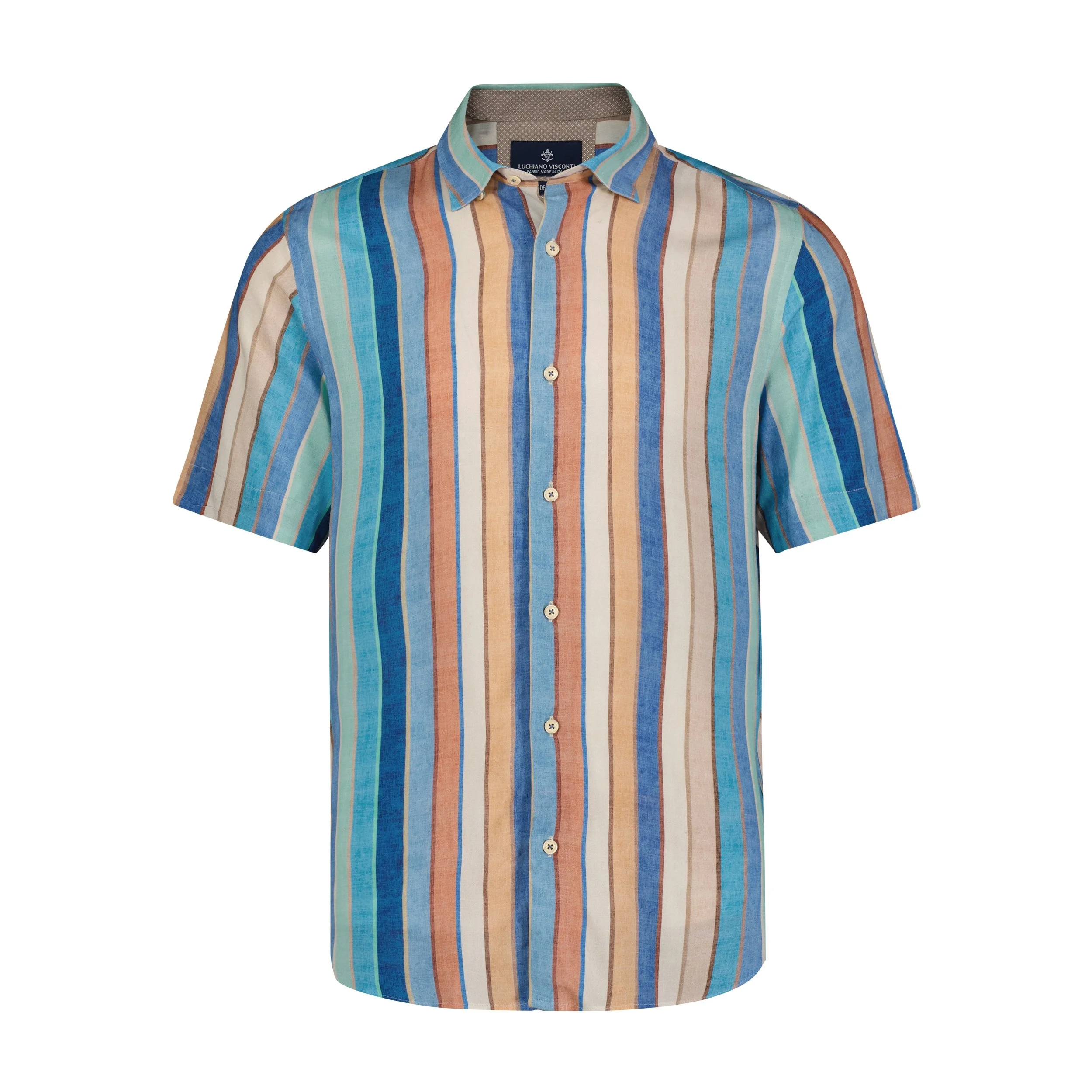 Multicolor Stripe Short Sleeve Shirt