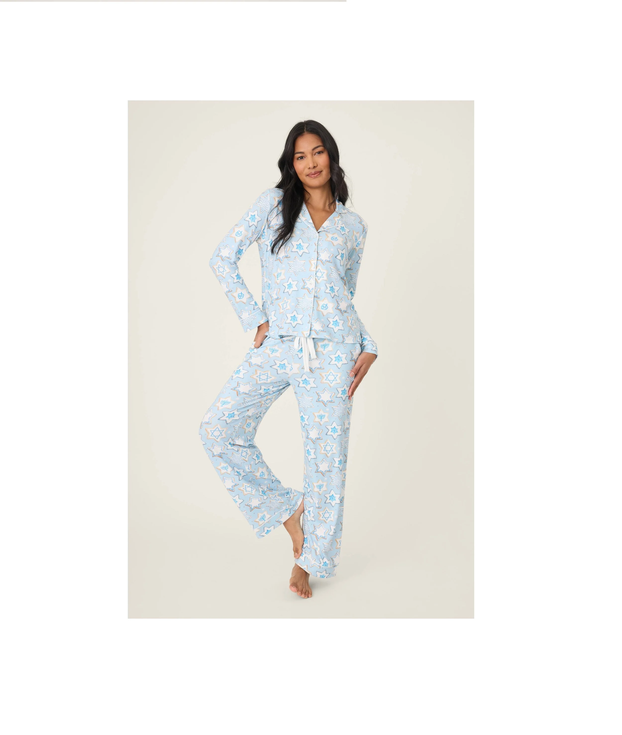 You Had Me At Shalom Cookie Print PJ Set