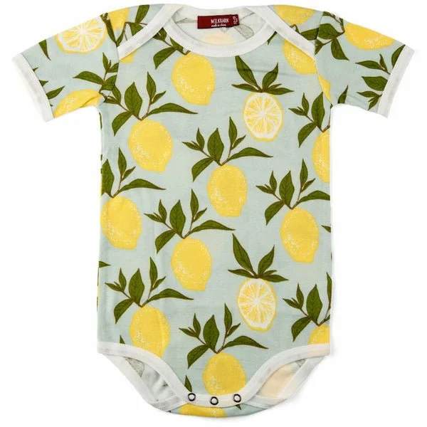 Lemon Organic Cotton Short Sleeve One Piece