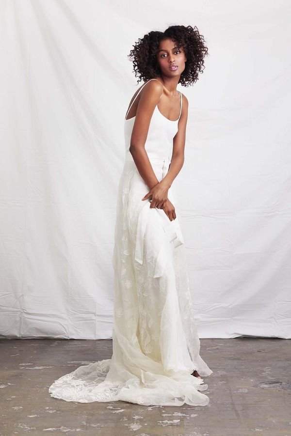 Flora wrap wedding overskirt by A La Robe
