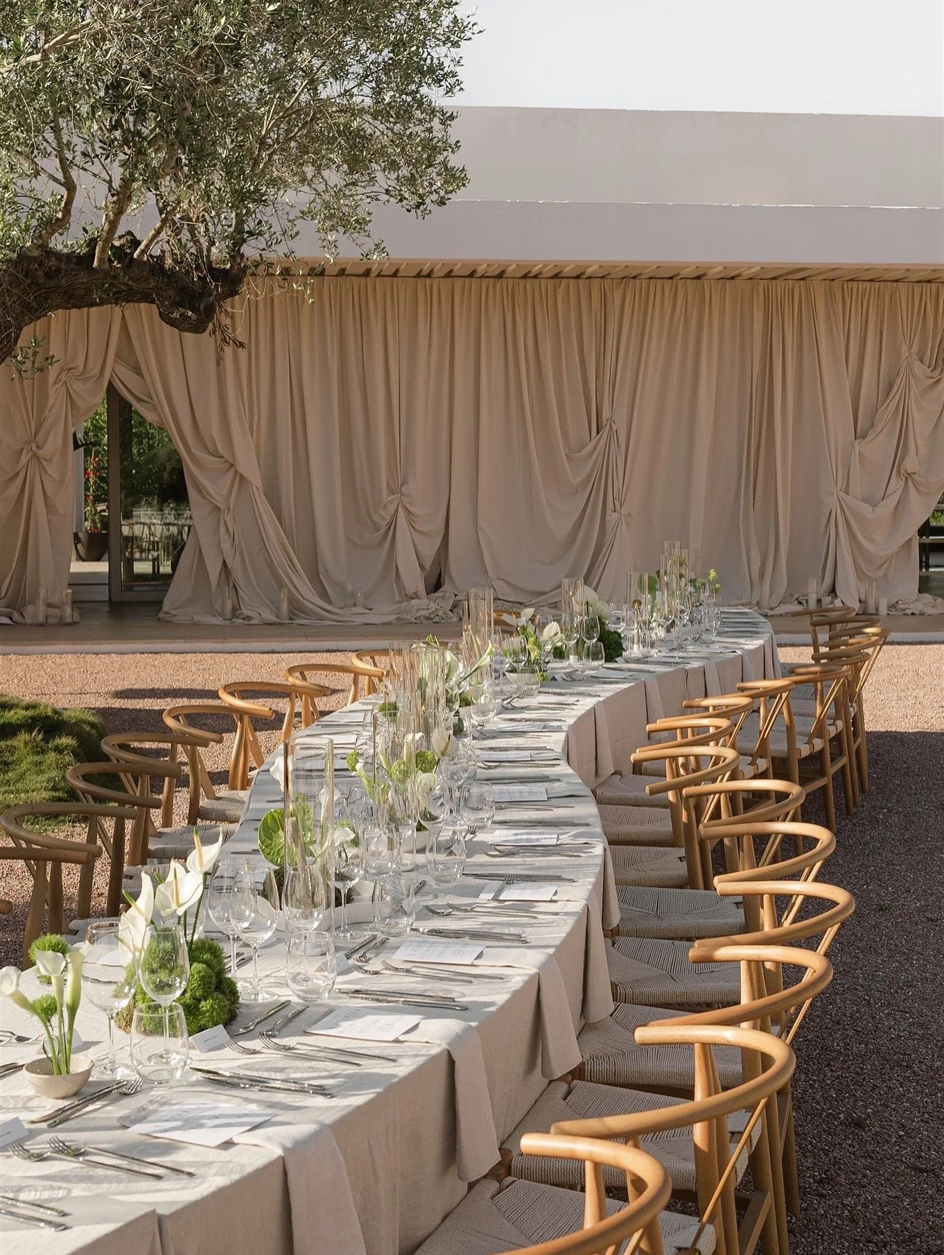 Wedding venue styling for our dear Zo &amp; Willow bride Emily @emily.kerner and Jendrik @jendriksie in sunny Ibiza. 

From poolside festivities to intimate dinner under the olive groves, every detail at the @canaxicaibizahotel wedding was perfection