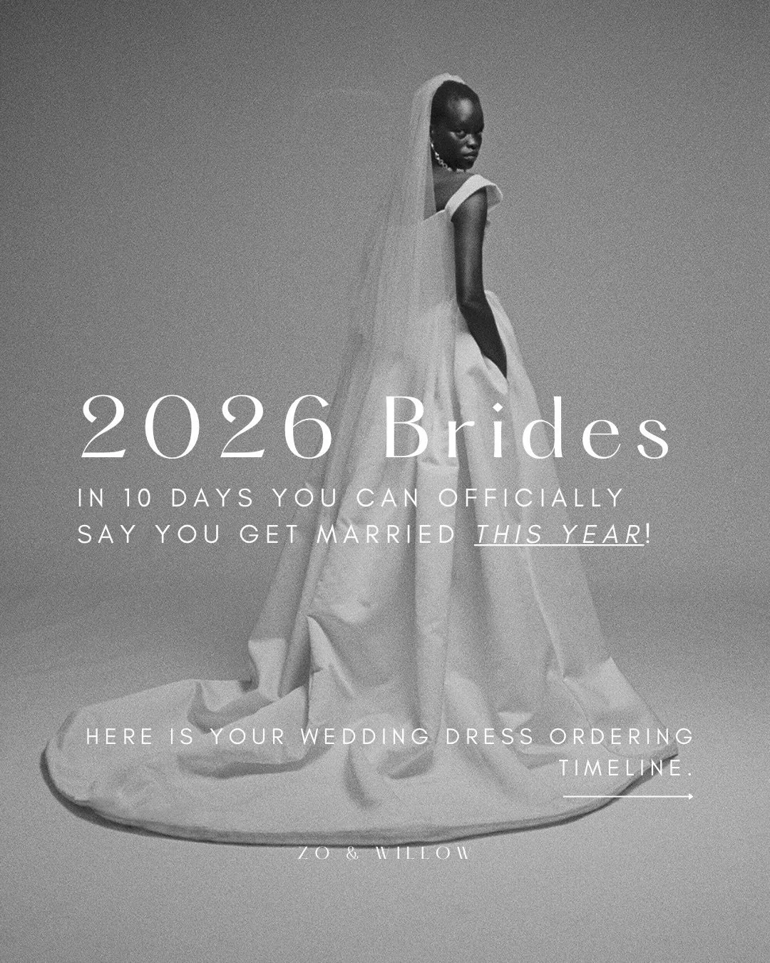 Sind Sie eine Braut des Jahres 2026? Zunächst einmal herzlichen Glückwunsch! 
Wir wissen, dass die Hochzeitsplanung mit einer Million Fragen einhergeht und die Zeitpläne für die Kleiderwahl verwirrend sein können. Lassen Sie uns das also einmal aufschlüsseln: Ob Ihre Hochzeit in 3 Monaten, 9 Monaten oder in über einem Jahr stattfindet, w