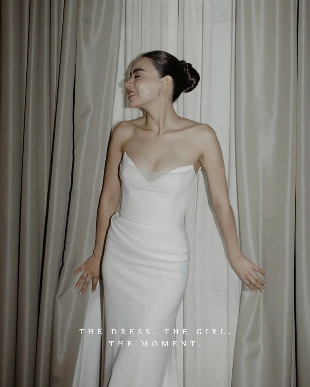 REAL BRIDE | Francia wore the Haven wedding dress by @newhite_bridal, and this is exactly how we want you to feel in your bridal gown. 
That it&rsquo;s truly yours. 

Book your appointment via the link in our bio to say Yes to the Haven dress. 
See y