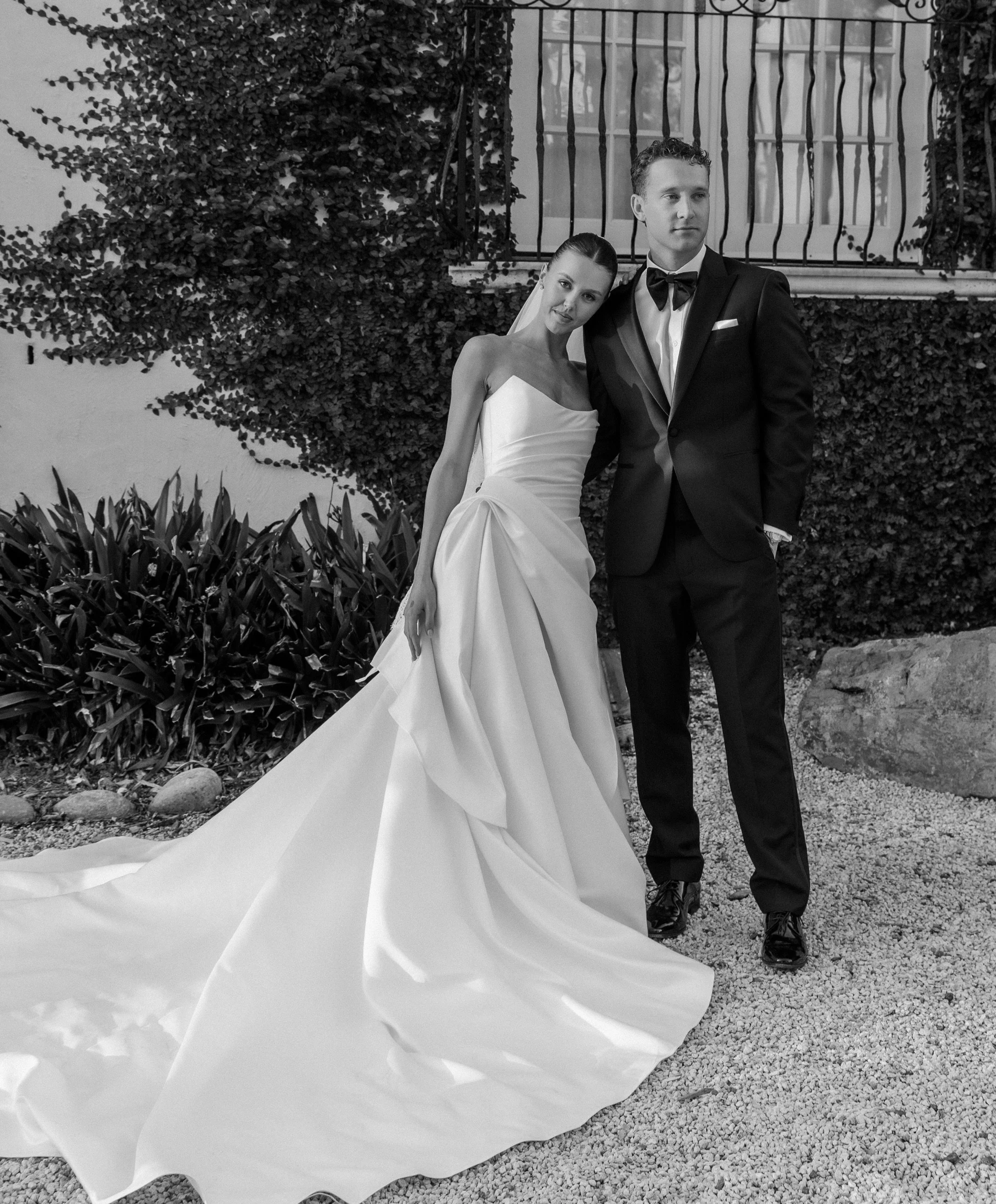 REAL BRIDE | Dale @dale_meganxx got married wearing the Evans gown by @kyhabride. 

Evans features a structured, scoop neck bodice with directional draping and a draped column-meets-ballgown skirt.

It is a part of our permanent collection at Zo &amp