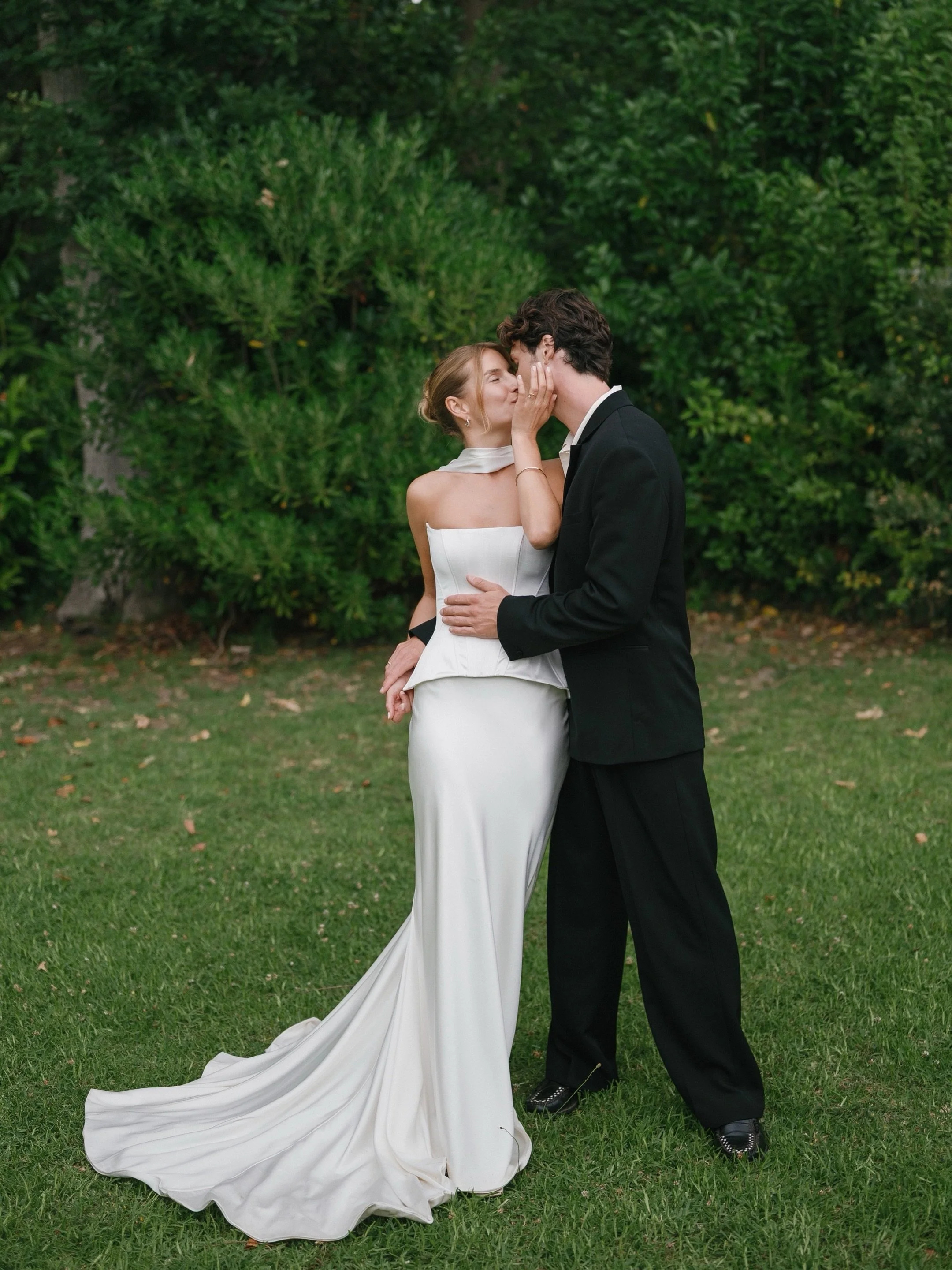 REAL BRIDE | Salome and Johannes of @cordes_studio, a videographer duo who have spent years capturing other people&rsquo;s most emotional moments just got married in Biarritz, finally on the other side of the lens.

Salome wore the Penelope corset &a