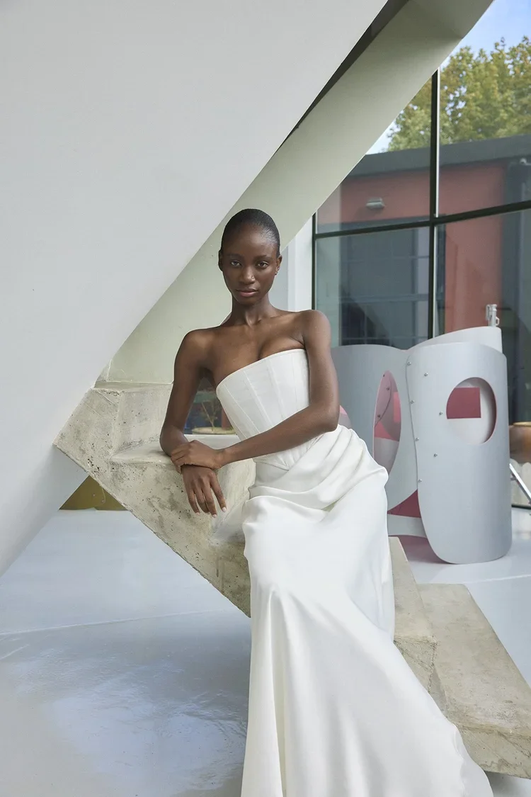 Phoenix wedding corset and Isobella skirt by Halfpenny London