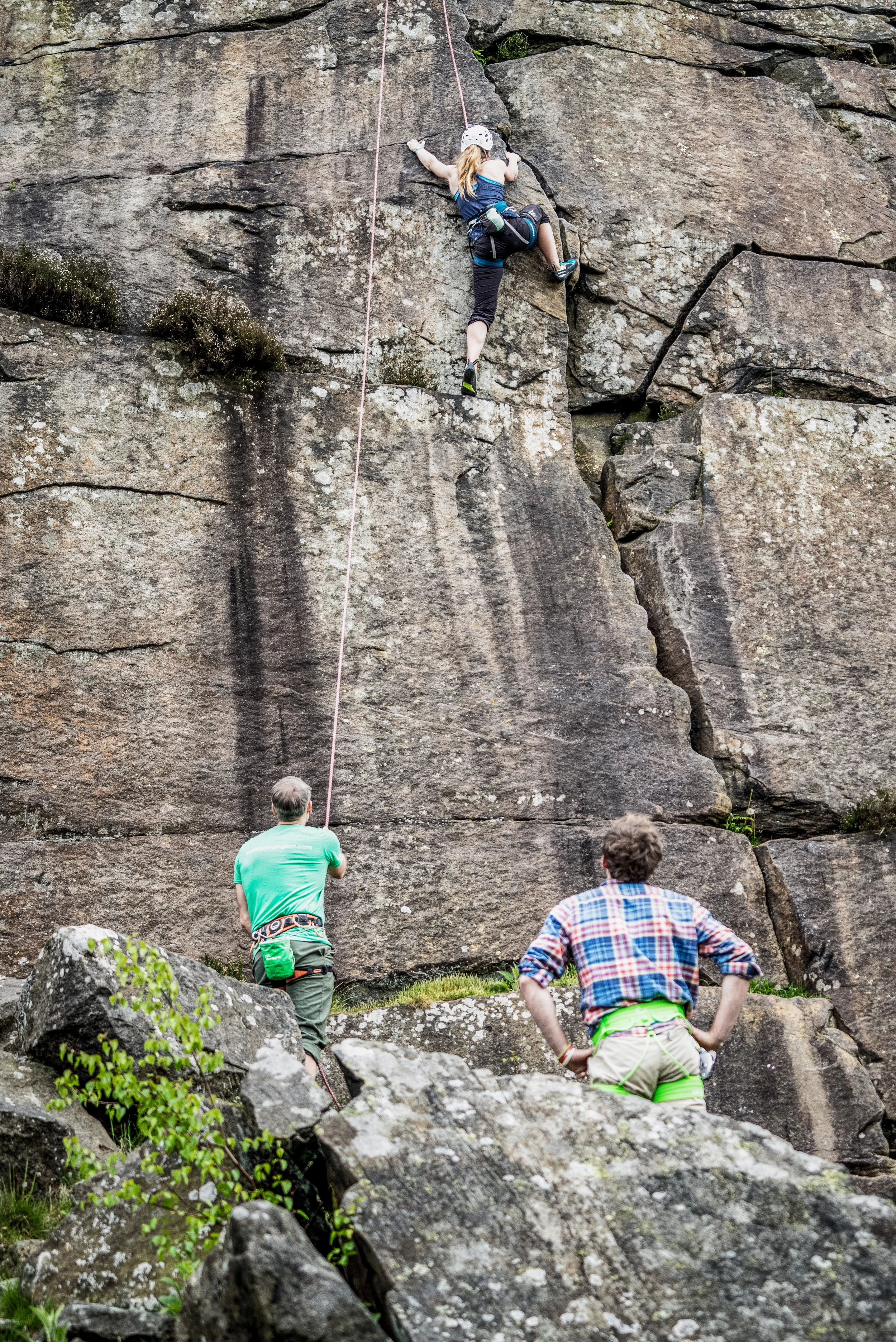 Tackling Trapeze Direct - this is the difficult bulge section I was stuck on. Photo by Phil Sproson