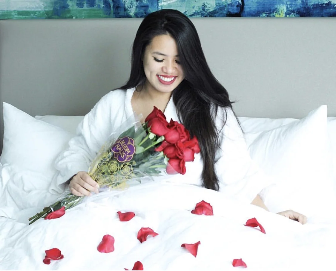 Spent $25 on a bouquet of roses just so I can take this exact photo-- yep I bought the roses myself for myself.