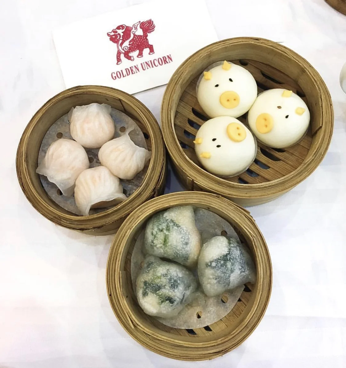 Piggy egg custards at the Golden Unicorn Restaurants