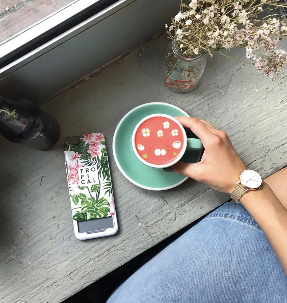 The cutest latte art at Sweet Moment