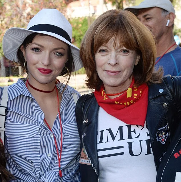 Francesca Eastwood and Frances Fisher at Women's March 2018 Los Angeles