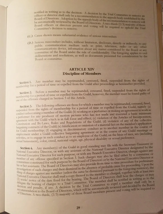 Previous SAG Constitution (See Section 3)