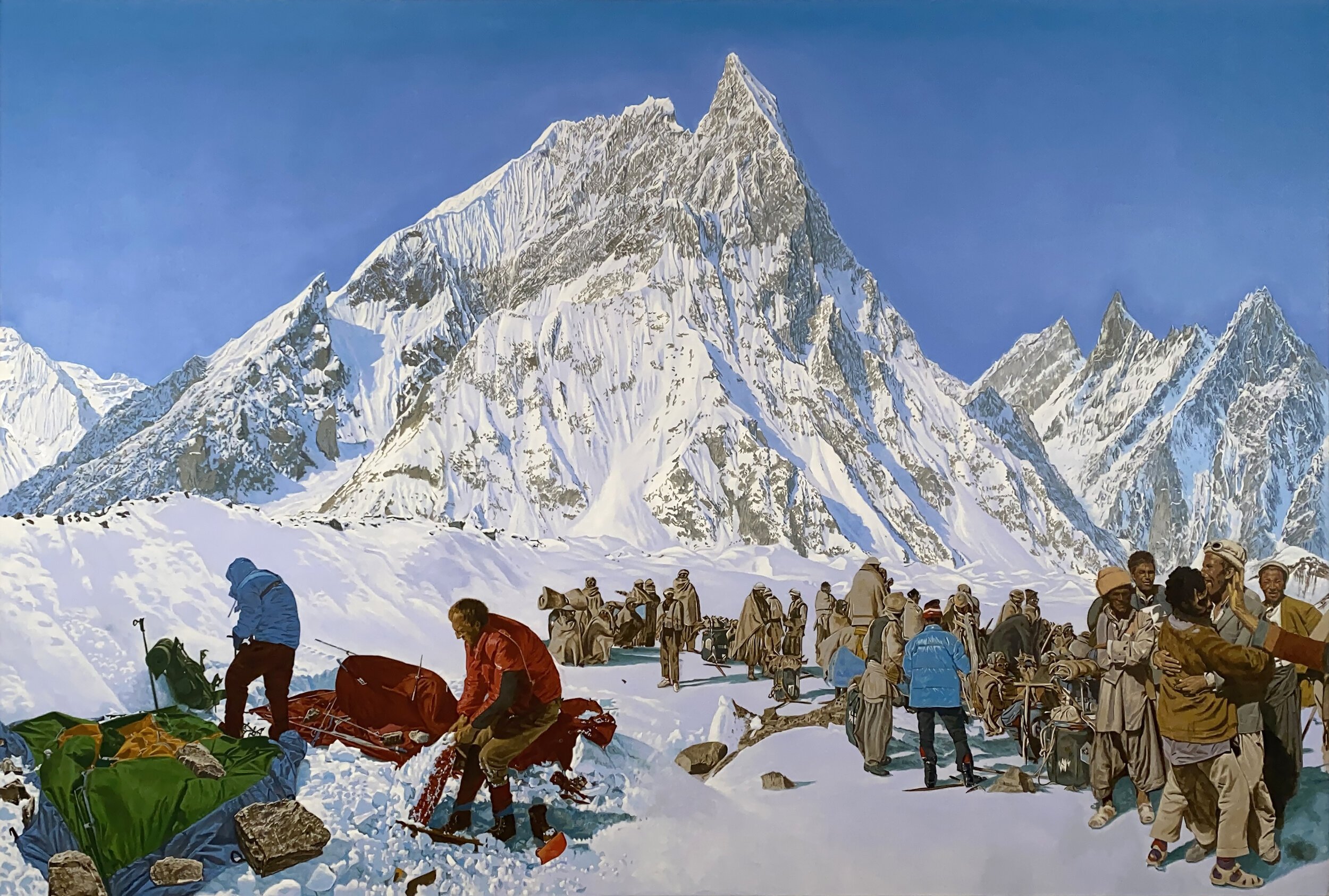 The Towering Mitre Peak from Concordia Base Camp