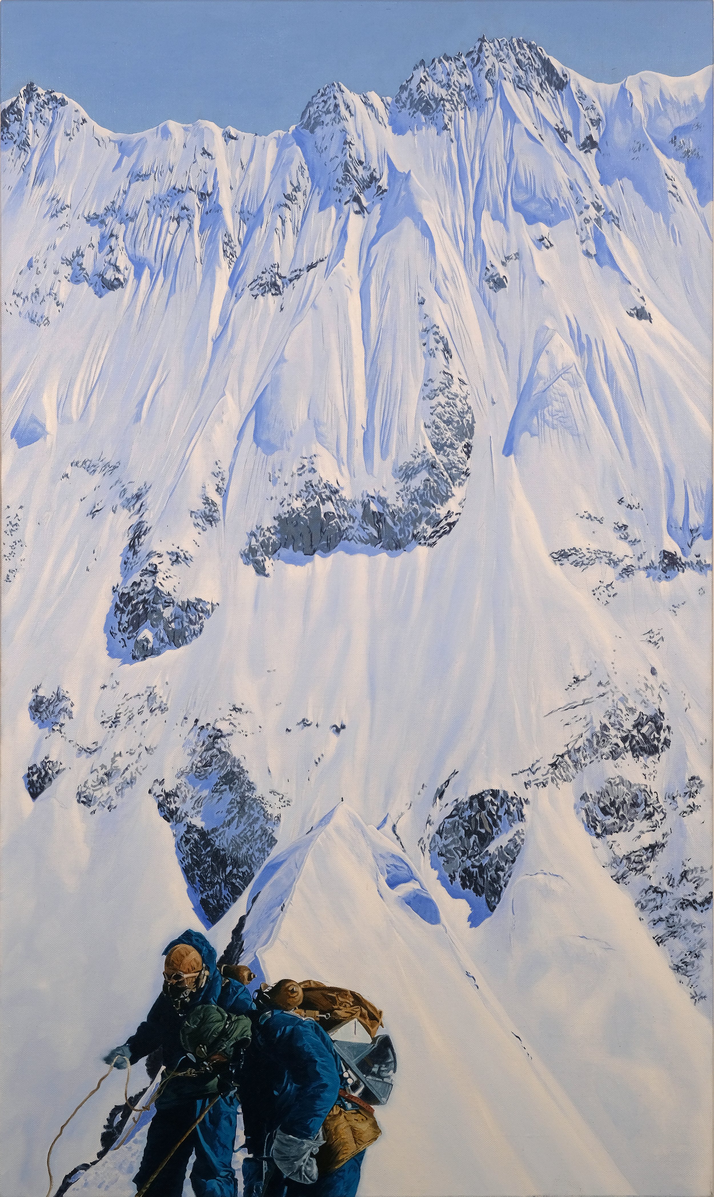 Rappel from the West Col