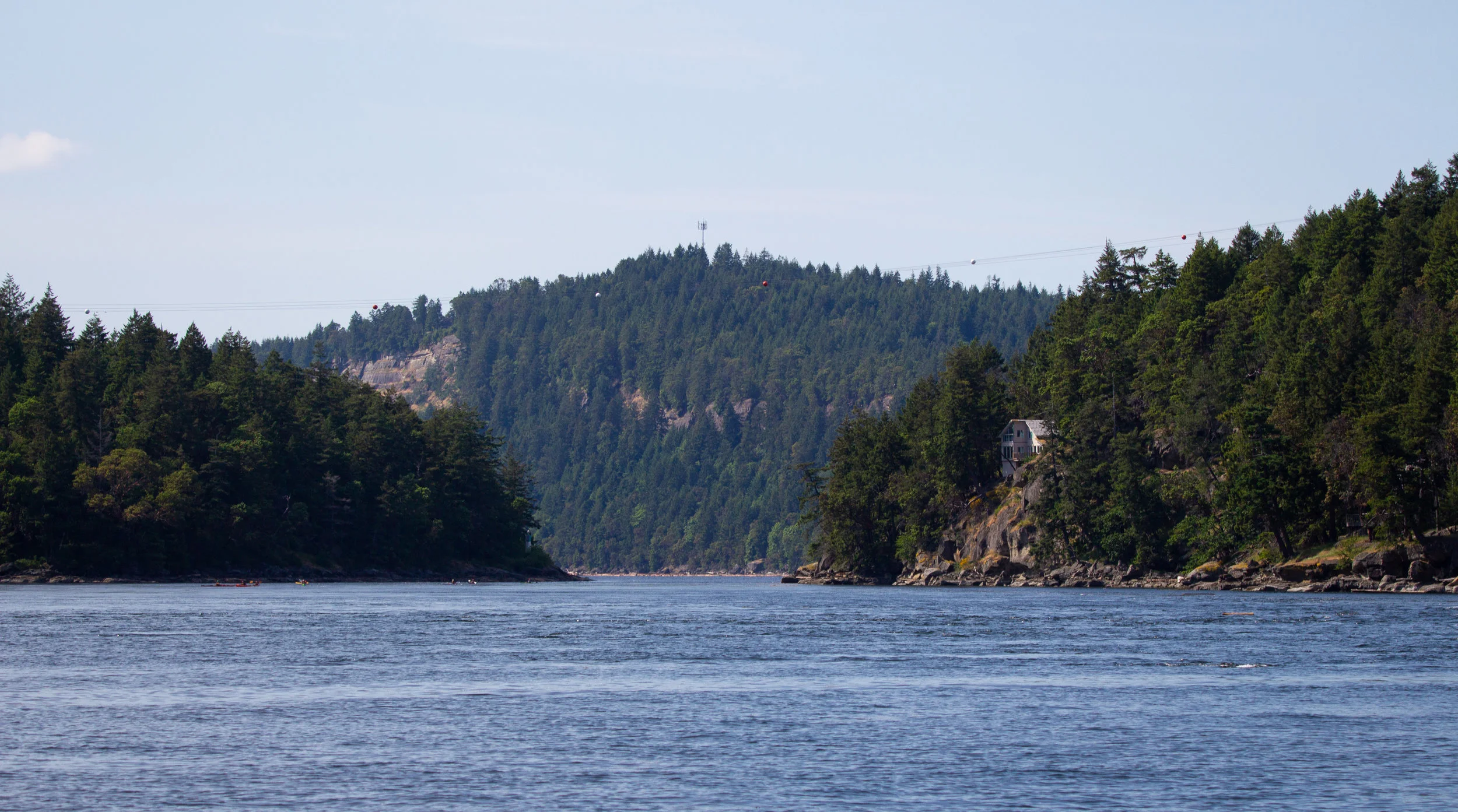 Dodd's Narrows - a scenic, narrow pass that we travel through most days. Photo by Natalie Reichenbacher