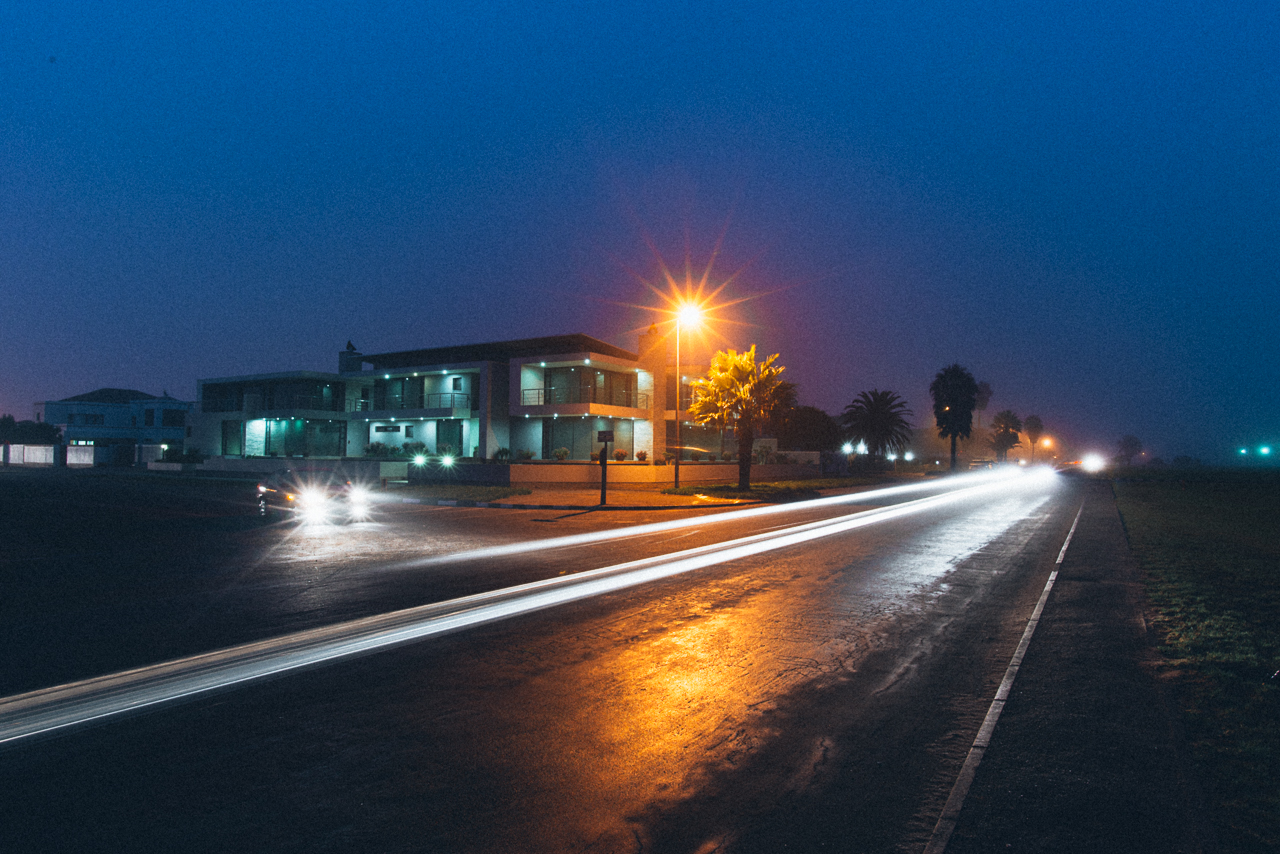  Waterfront street in Walvis Bay. Compare this street with the street in the location 