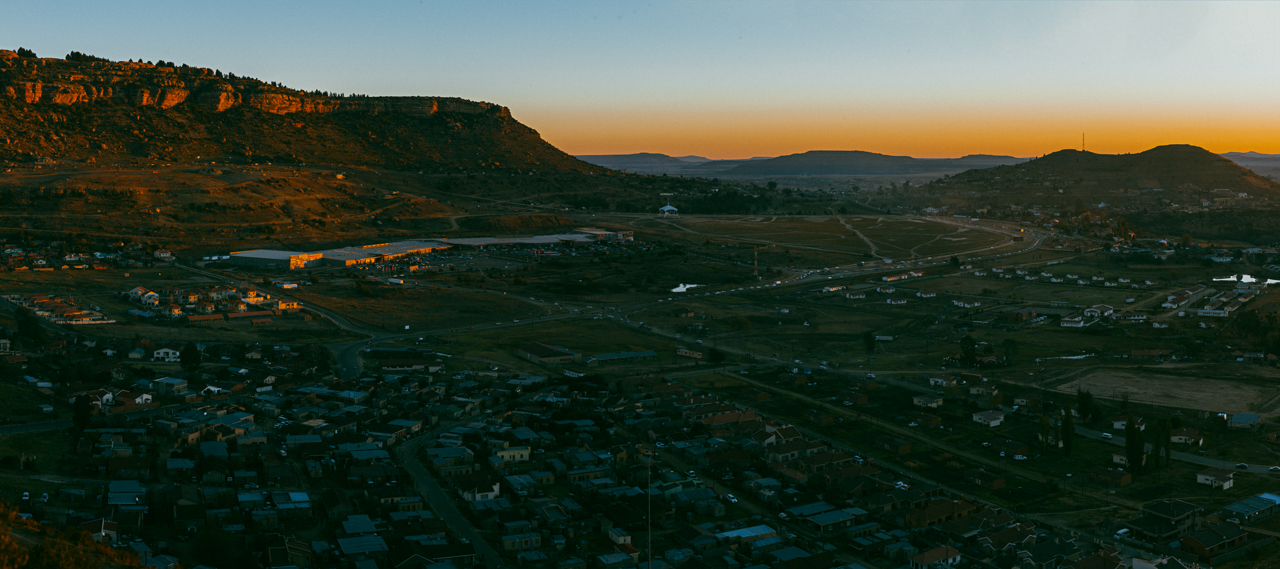 Aerial view of Maseru from one of the hills around 