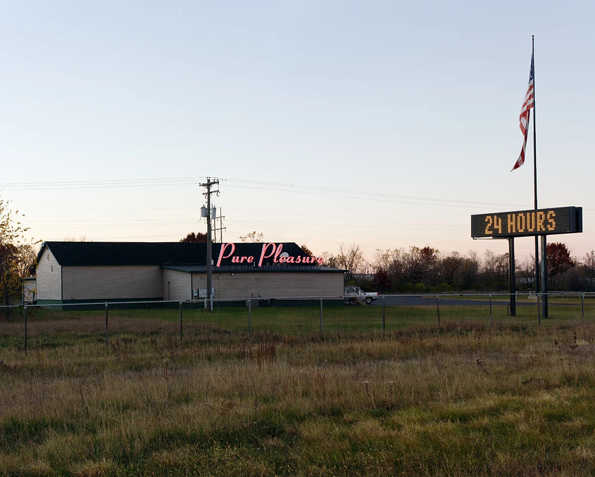 Pure Pleasure (Chippewa Falls, WI) (from the series “Small Town Sex Shops”) 16” x 20” archival inkjet print 2014