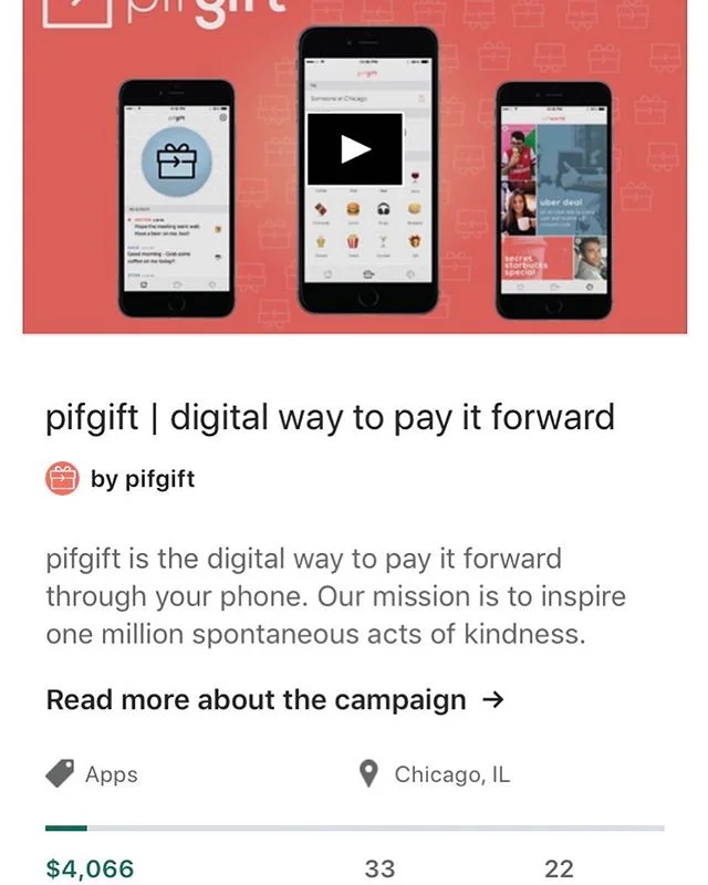 Thank you to the 33 backers who have helped us raise over $4,000 so far - you guys rock!! It&rsquo;s amazing to see people getting excited about paying it forward.🙌❤️🙏 Now let&rsquo;s keep the momentum going!  Please share with friends and consider