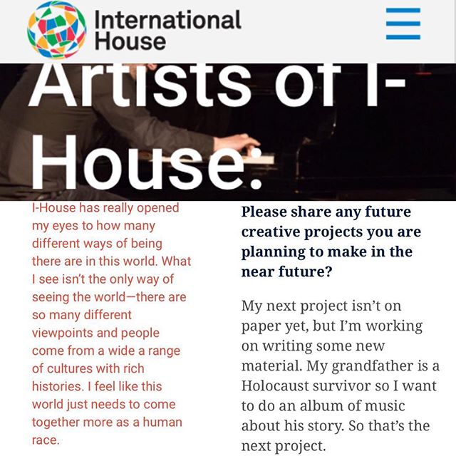 looking for apartments this weekend made me sentimental about leaving @ihousenyc soon.... i ll really miss this special place.... and it made me remember this recent #artistsofihouse interview i gave for this writeup.... its up on the i house web sit