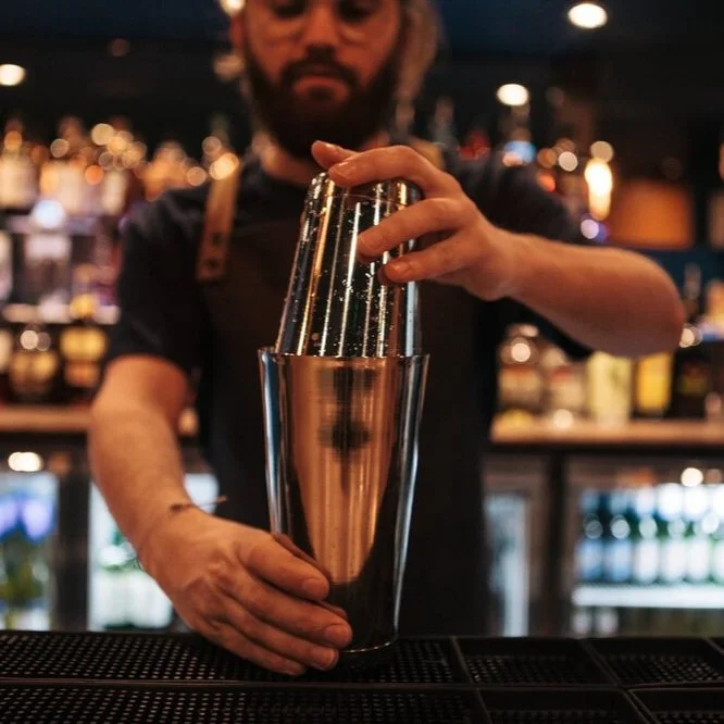 The bar at Bowling House