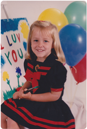 Me with my paintbrush at 5 years old!