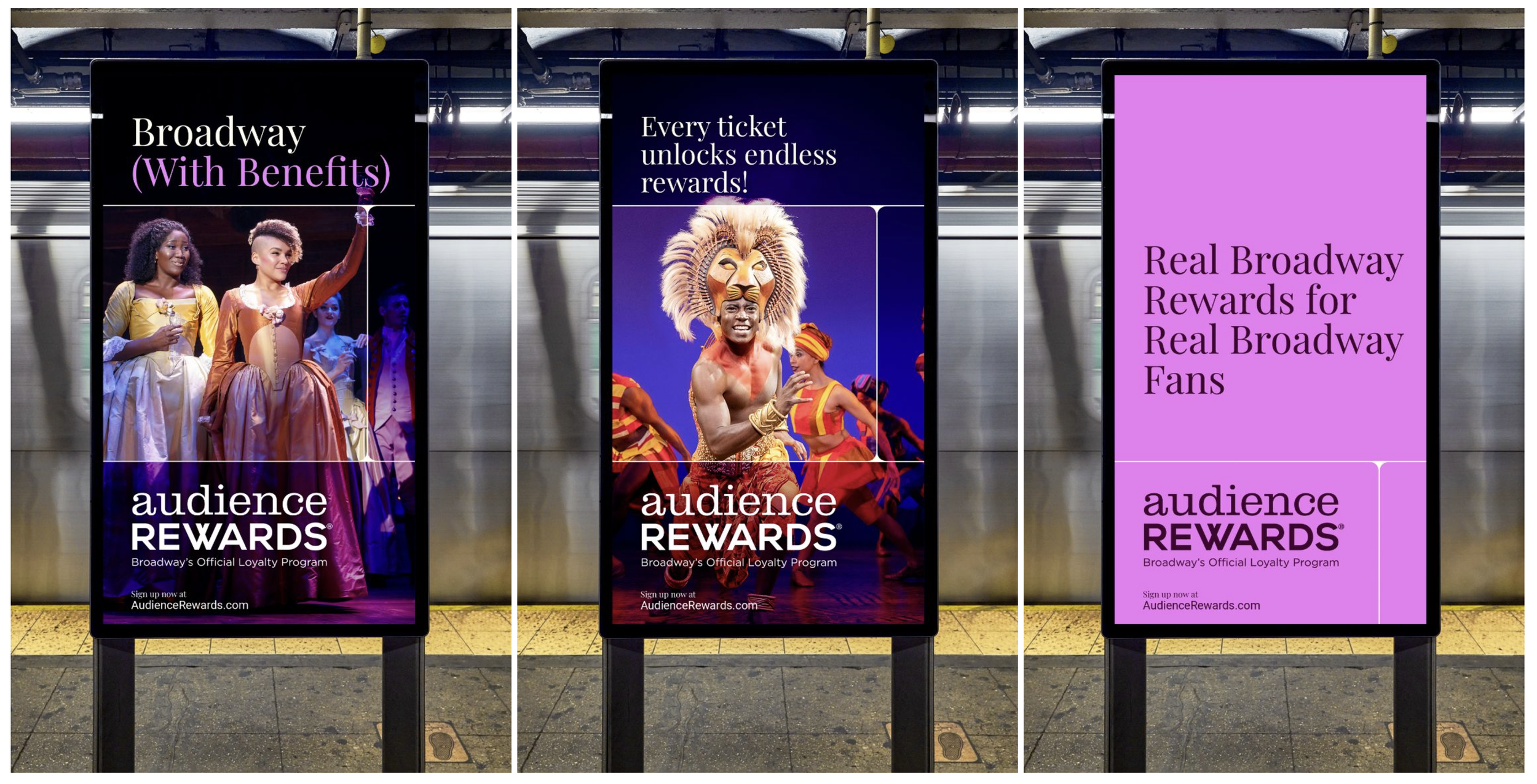  Creative Direction for the Audience Rewards rebrand and outdoor campaign 