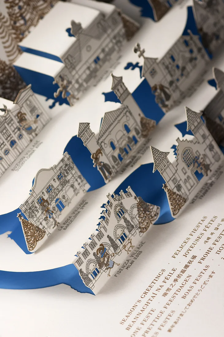 Detail of working pop-up card