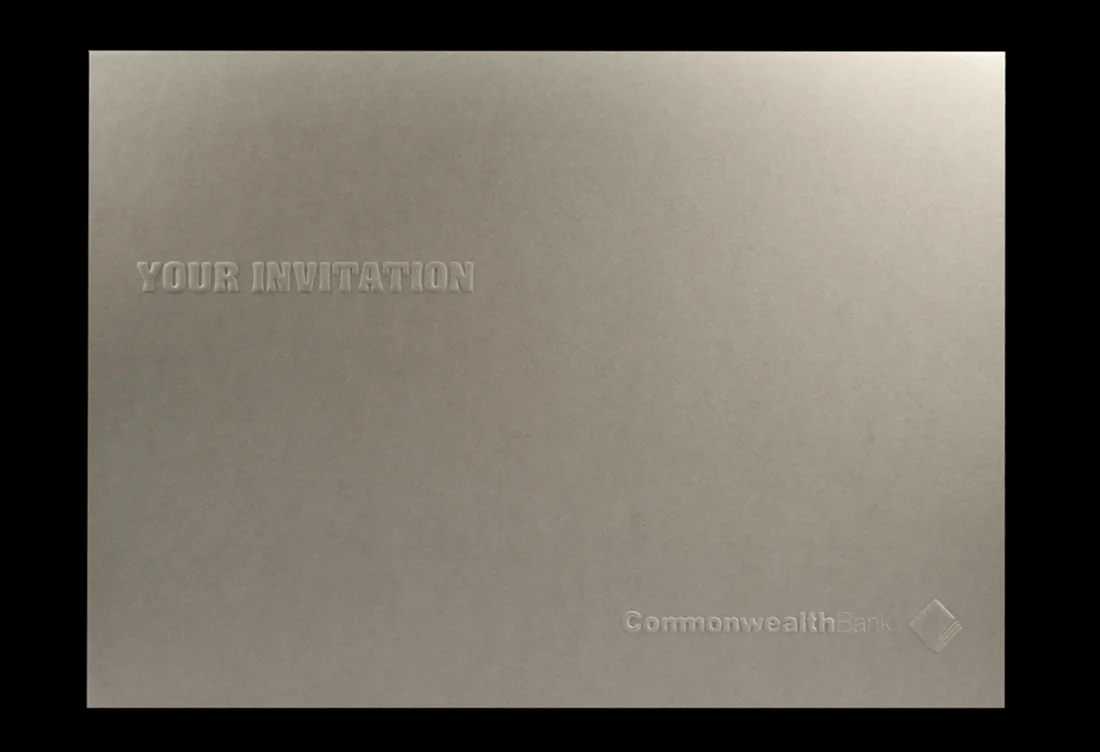 Blind embossed cover using Ispira Grigio Londra card.