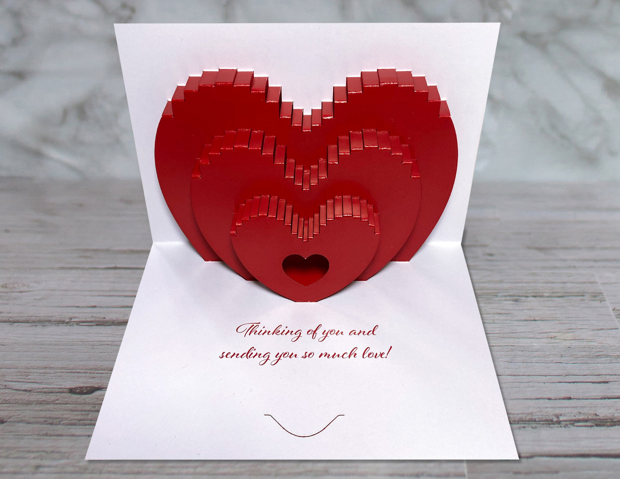 Sending so much love pop-up card