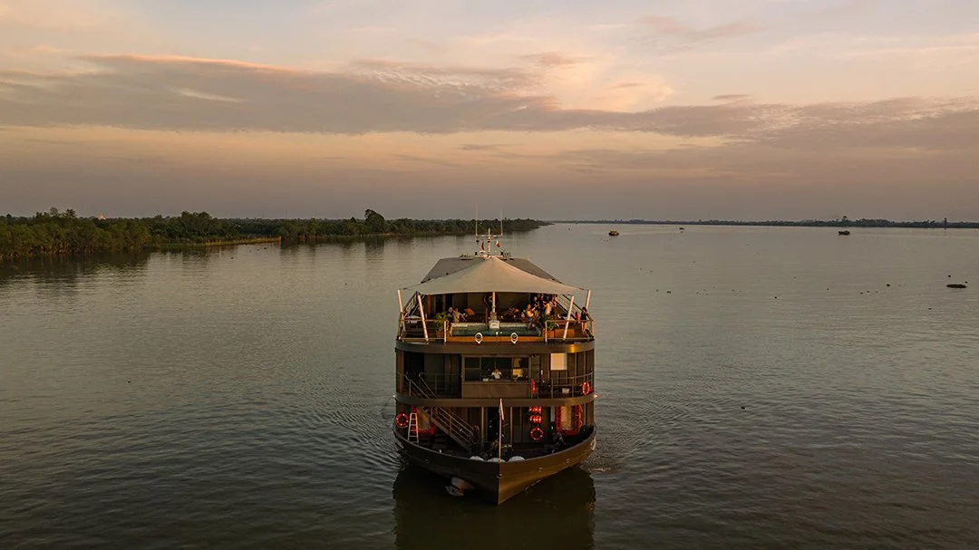 Aqua Mekong river cruise vessel in Vietnam and Cambodia